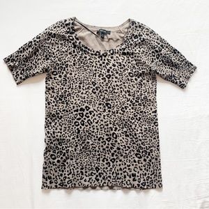 Black and Brown Cheetah/Leopard Print Knitted Top